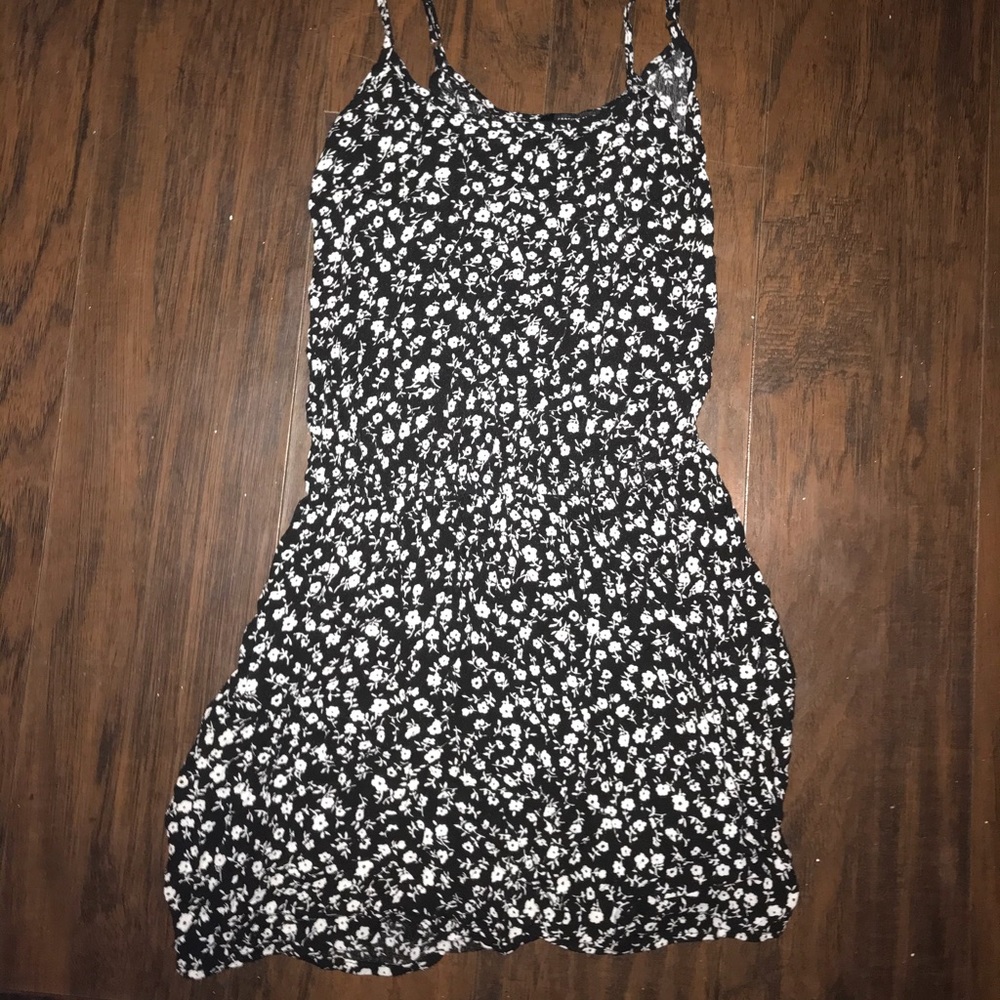 Black and White Floral Mini Dress